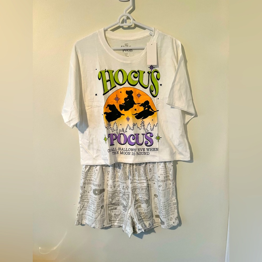 Hocus Pocus Crop Tee and Shorts Pajama Set